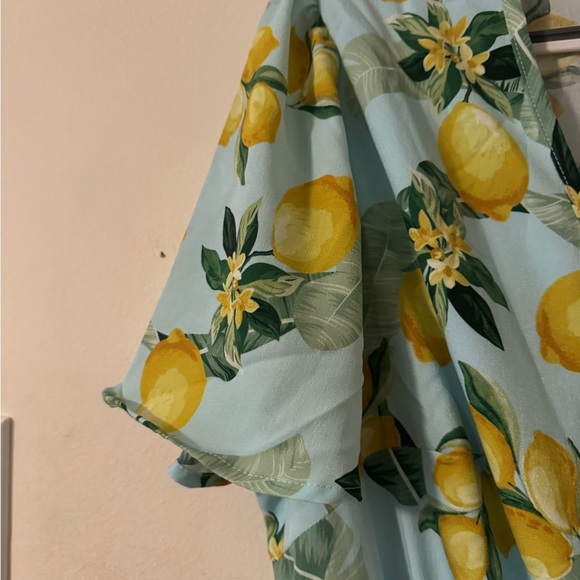 Citrus Print Ruffled Hem Midi Dress - Picture 5 of 6